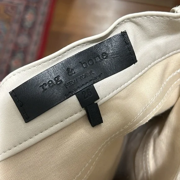 Rag & Bone cream leather pants - Picture 5 of 6